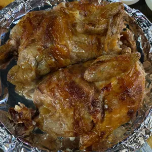 참나무로 바베큐 사진