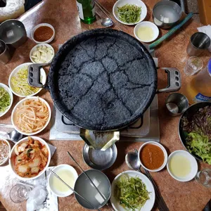 온천돌구이 사진