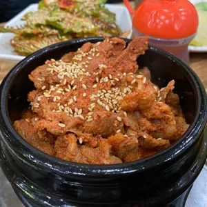 풀잎보리쌈밥생고기 사진