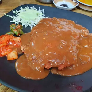 강릉교동짬뽕 돈까스 사진