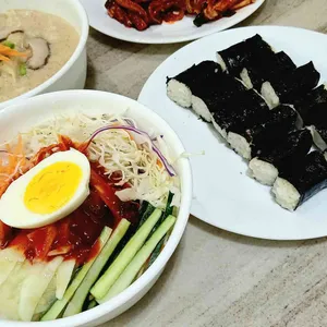 미가 들깨수제비 충무김밥 사진