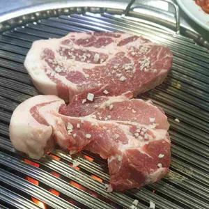 연탄불 생고기 사진