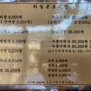 하늘촌 보리밥 리뷰 사진