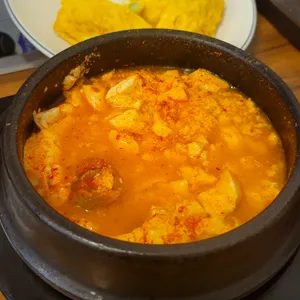 순두부와 삼겹살 사진