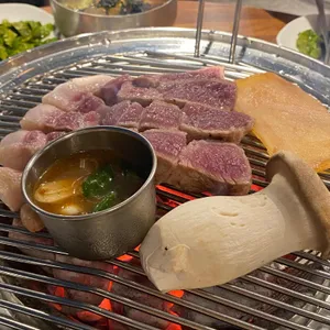 돌담위에흑돼지 사진
