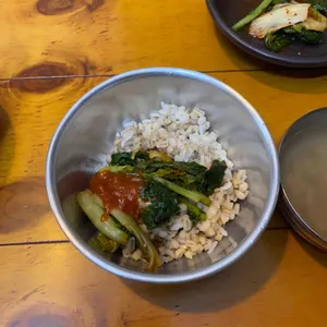 수제비와보리밥 사진