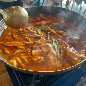 둥근상 시골집 사진
