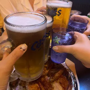 참나무로 바베큐 사진