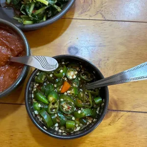 수제비와보리밥 사진