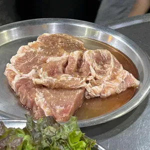 연탄불 생고기 사진