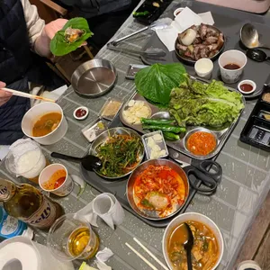 야자수캠핑바베큐 사진