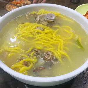 황도 바지락 칼국수 사진