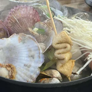 불타는 조개구이 사진