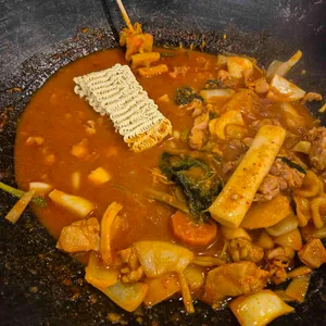 까치 솥뚜껑 닭도리 사진