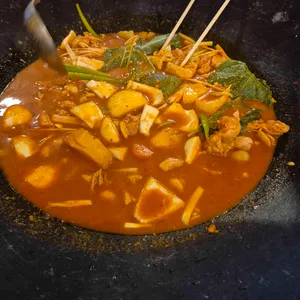 까치 솥뚜껑 닭도리 사진