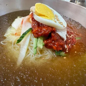 장수밀면 사진