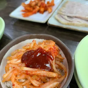 황도 바지락 칼국수 사진