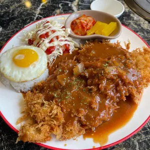 얼큰수제비 수제돈가스 사진