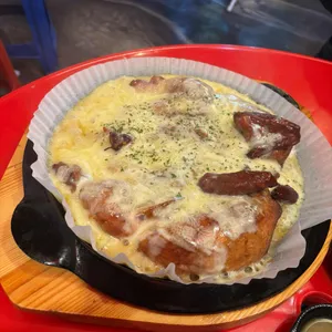 구호닭 참나무 누룽지 한방통닭 사진