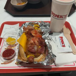 핑크스 핫도그 사진