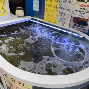강릉 중앙시장 횟집 파란간판집 대표 사진