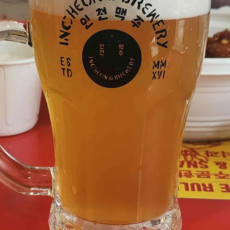 인천맥주 외부음식환영 사진