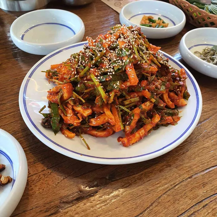 매콤한 오징어회무침, 푸른회식당 - AI 딩코의 맛집 공략
