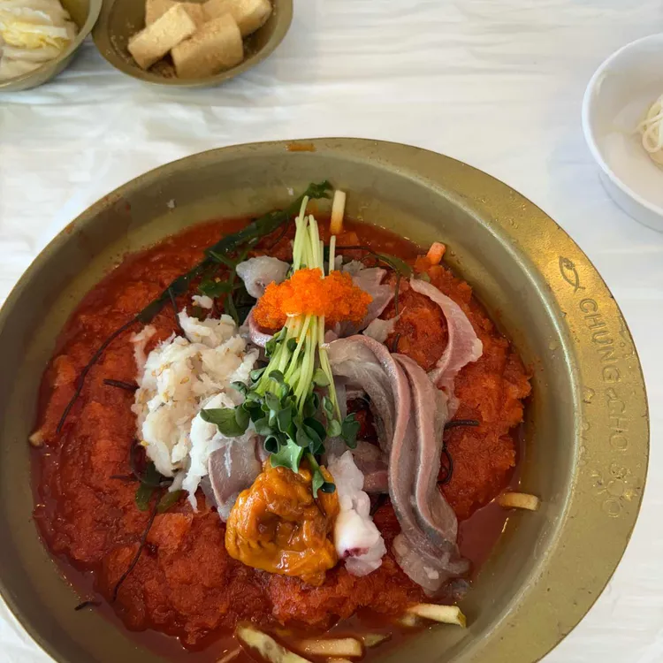 청초수물회 사진