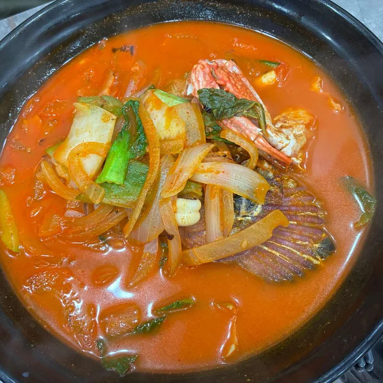 가리비, 단새우와 튀긴김