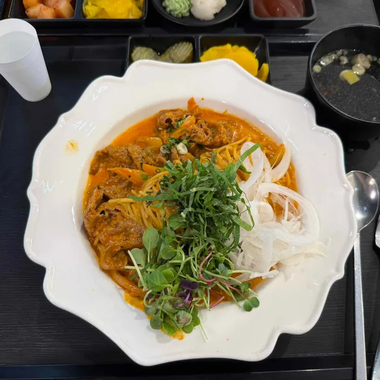깻잎파우더 차돌박이파스타